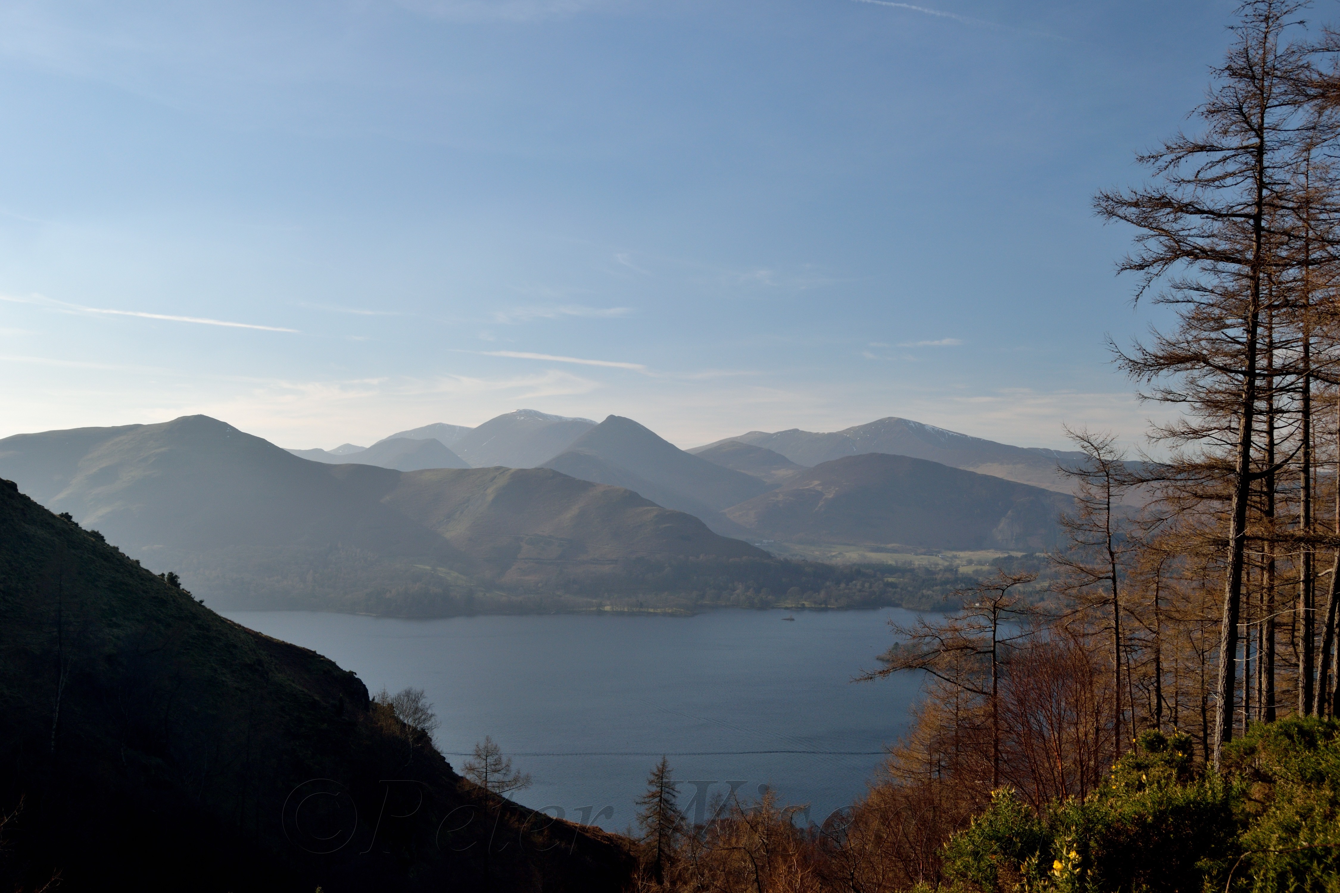 View over Derwentwater to Catbells from Walla Crag